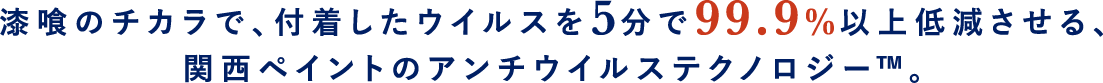 漆喰のチカラで付着したウイルスをわずか5分で99.9%以上低減させる、関西ペイントの〈抗ウイルス〉製品シリーズ。