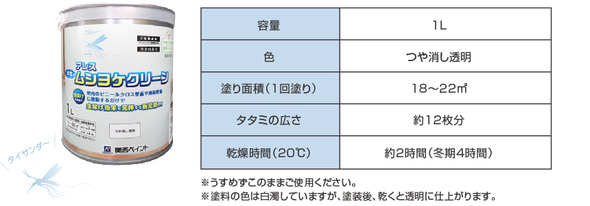 アレスムシヨケクリーン　仕様